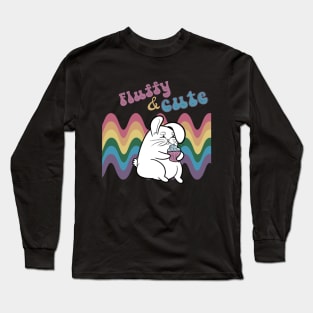 Fluffy & Cute Easter Bunny Long Sleeve T-Shirt